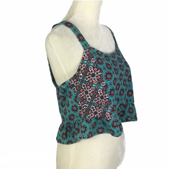 Kendall & Kylie NEW Teal Crop Top Large - Picture 2 of 6